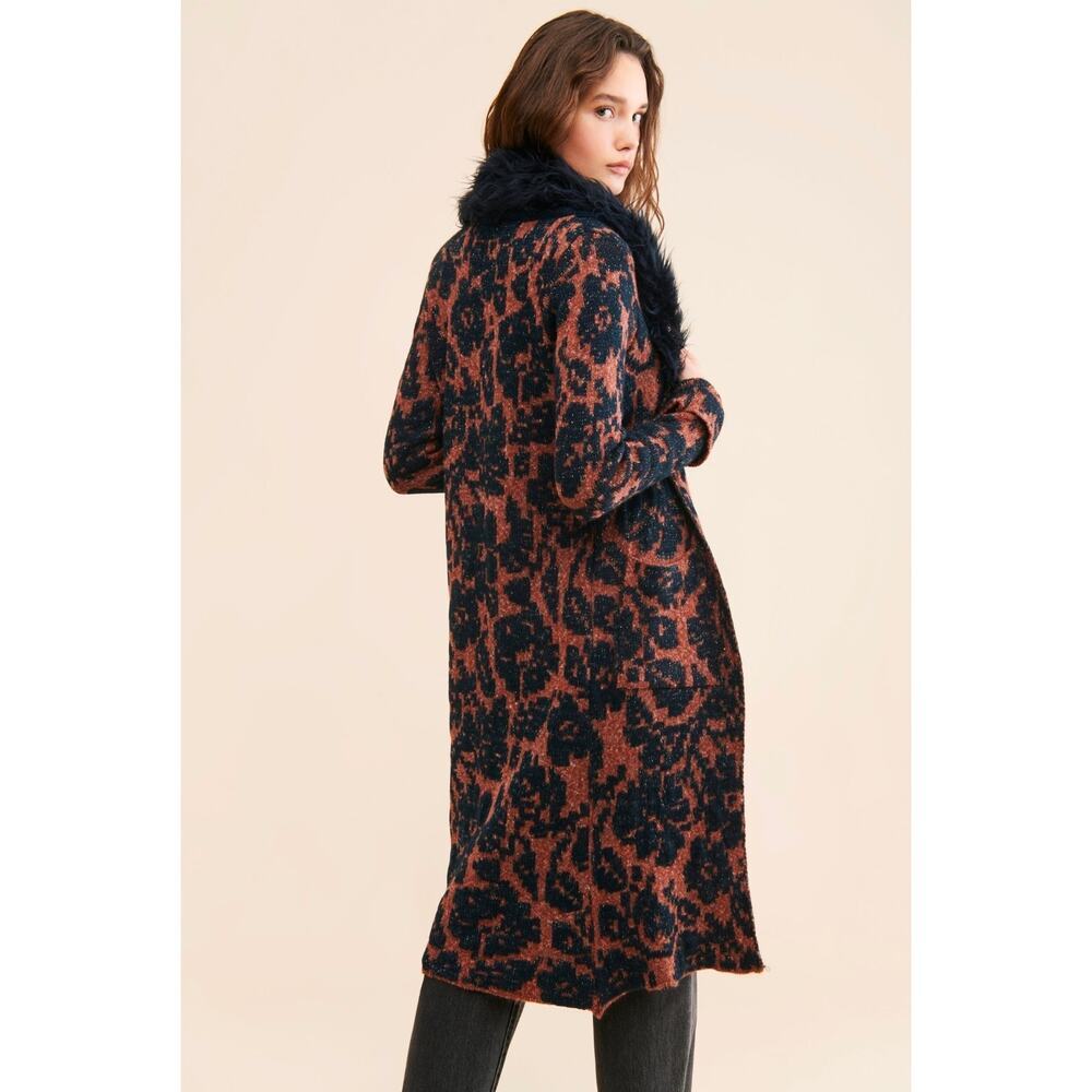 Anthropologie Jacquard Sweater Coat. Size S.  Retails $248